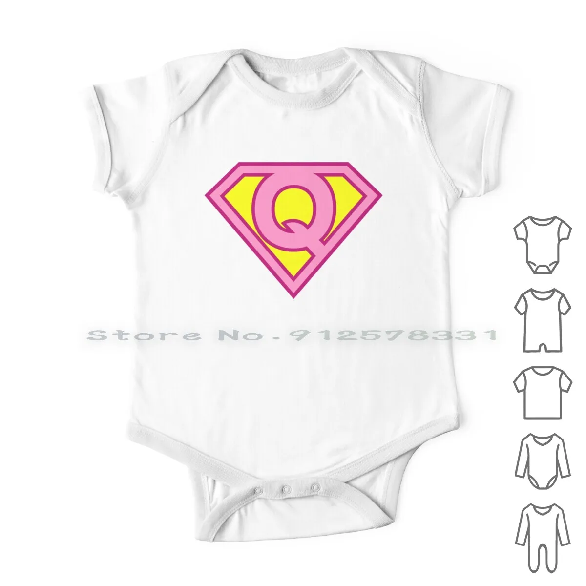 

Letter Q | Super Letter Vol.2 Newborn Baby Clothes Rompers Cotton Jumpsuits Comics Comics Girl Power Super Letters Letter Name