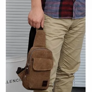 

New Style Canvas Bag New Style MEN'S Chest Pack-Style Outdoor Bag Riding Shoulder knapsack