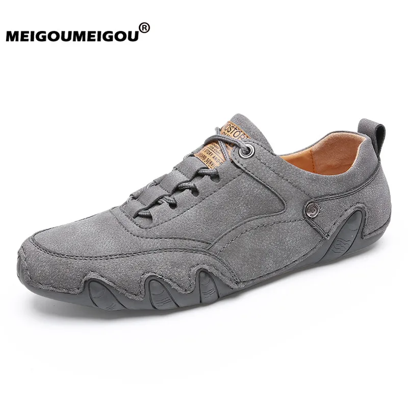 

Fashion Men Genuine Leather Shoes Comfortable Cow Leather Sneakers for Men Soft Moccasins Men's Casual Leather Shoes Big Size