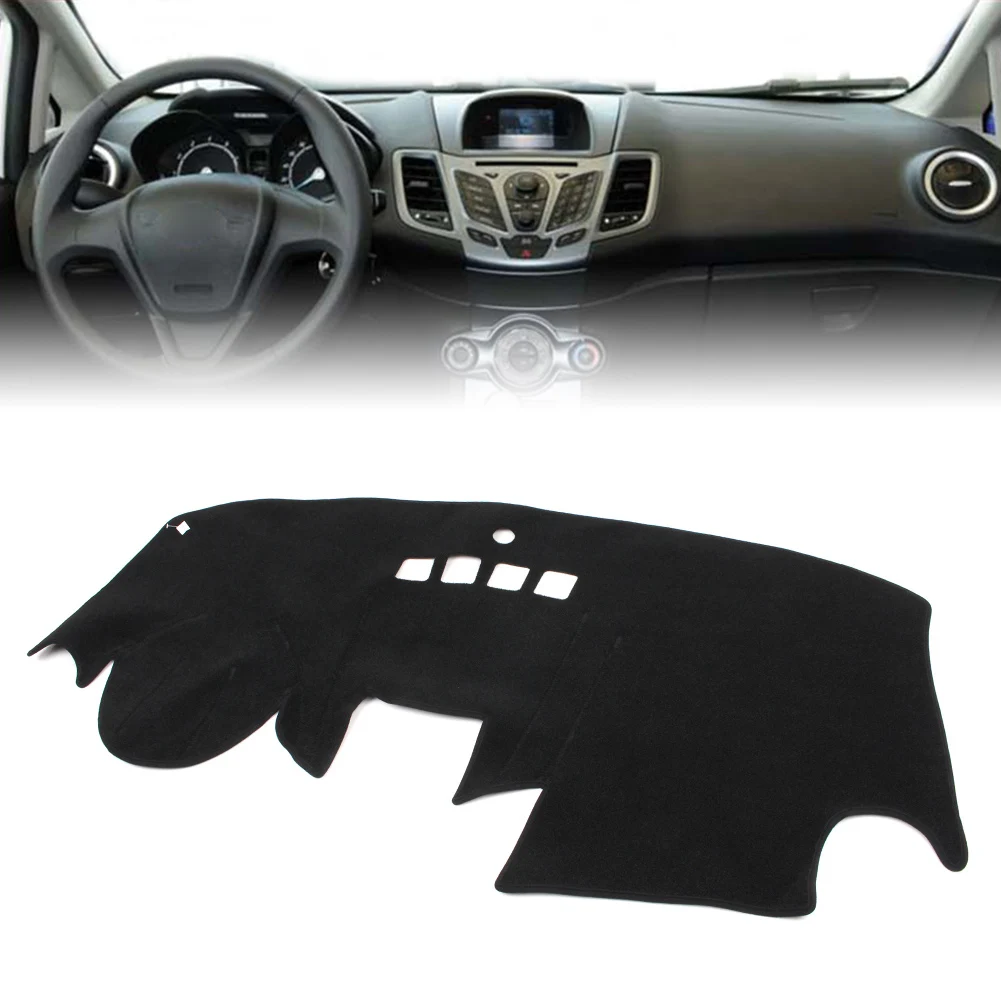 

Коврик для приборной панели, коврик для приборной панели для Ford Fiesta 2009, 2010, 2011, 2012, 2013, 2014, 2015, 2016, 2017, 2018, аксессуары для стайлинга автомобиля LHD