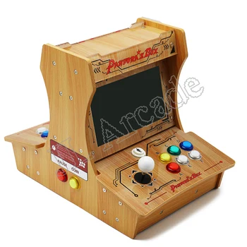 

Pandora Box 6 Acrylic bartop 2 players mini arcade machine 10 inches dual screen Double fighting game console arcade 3d game