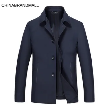 

Middle-aged And Elderly Men Autumn Clothes Jacket Fat Man Plus Fat Plus Size Lapel Single Row Buckle Jacket Coat Dad Fashion