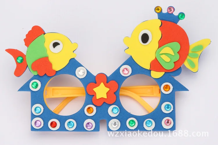 Eva мультфильм очки DIY мультфильм очки Детский материал ручной работы коробка Eva очки
