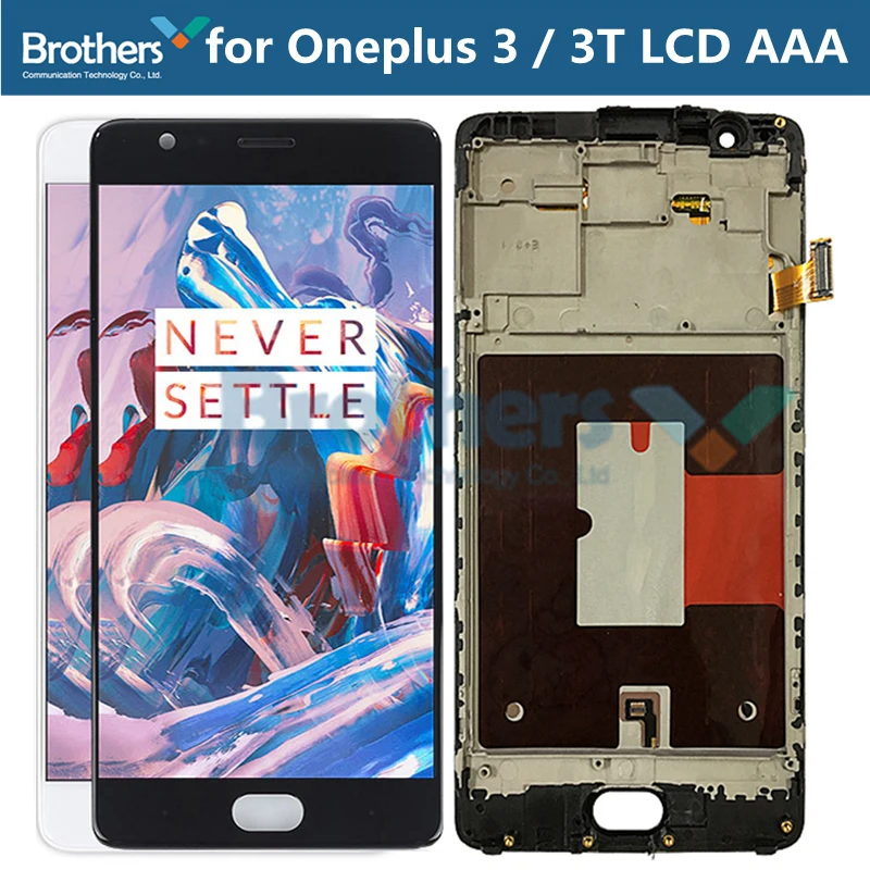 ЖК экран для Oneplus 3 3T дисплей A3000 сенсорный в сборе с рамкой дигитайзер TFT