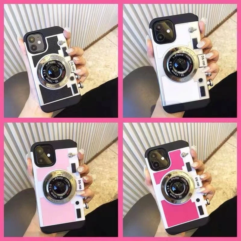 Emily In Paris Retro Camera Leather Sling Phone Case