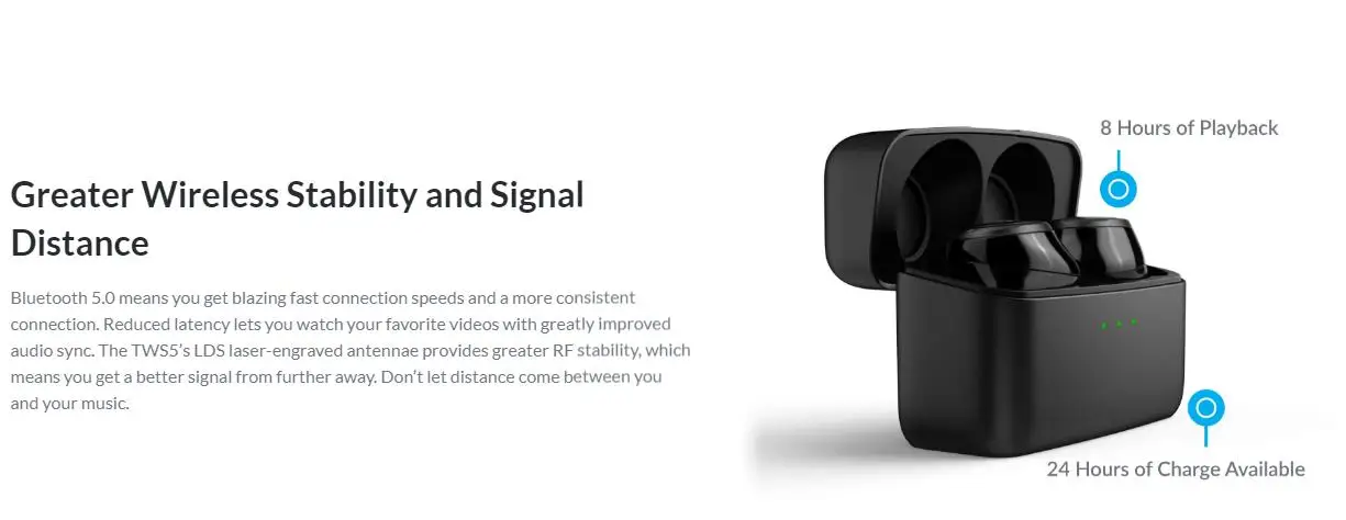 EDIFIER TWS5 наушники истинные беспроводные Bluetooth V5.0 стерео технология IPX5 водонепроницаемые беспроводные наушники