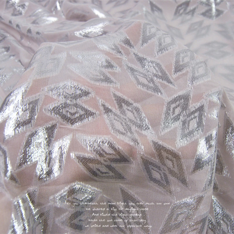 Beautiful Pink Metallic Lurex Fabric by the Yard