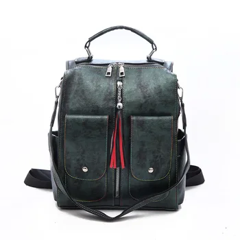 

Teenagers Bag High Quality Leather Travel Backpacks Student School Bags PU Hide Substance 2020New Style Women Fashion Backpack