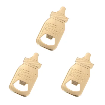 

Gold Feeding Bottle Shape Wine Bottle Opener Baby Shower Favors