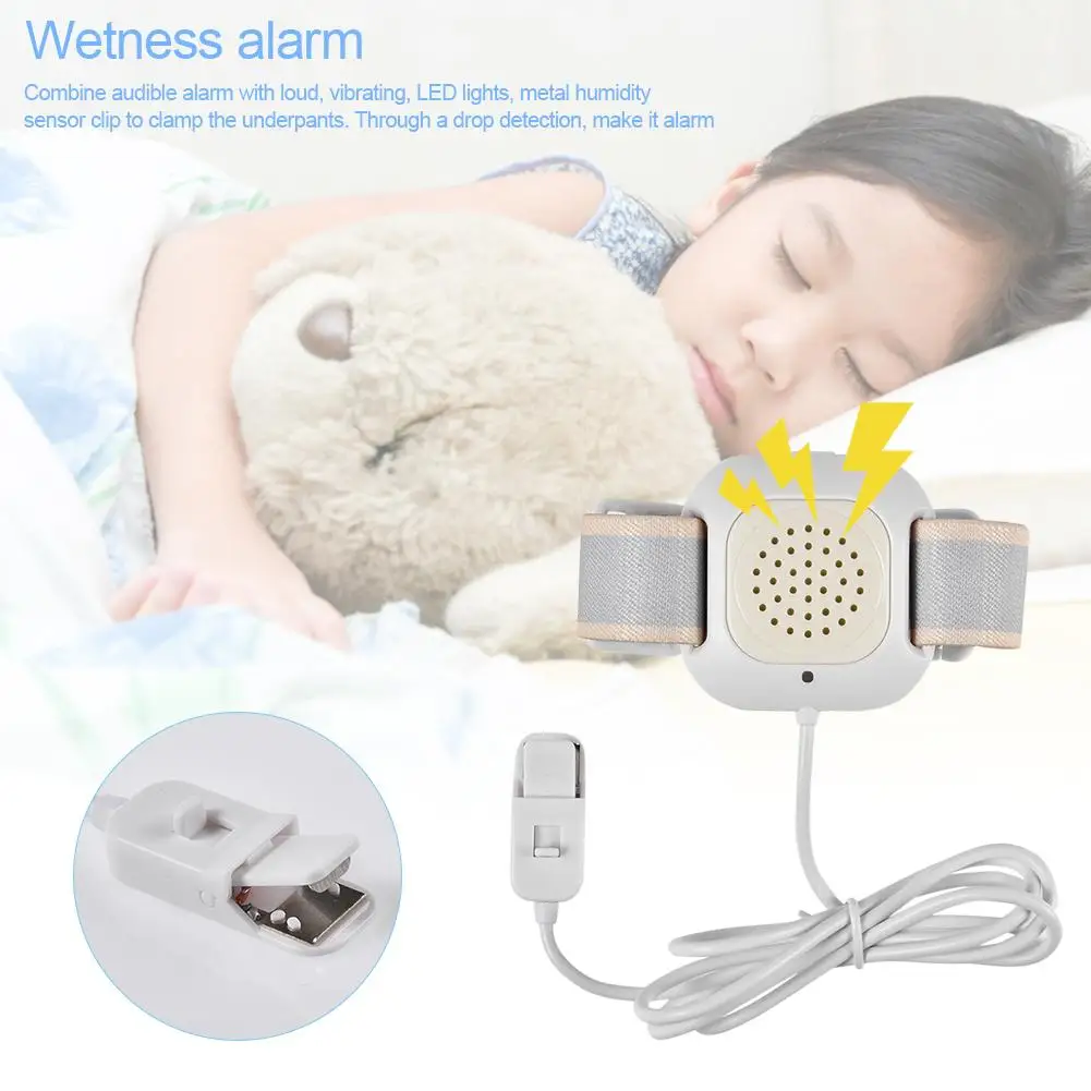 Alarme de Umidade do Bebê Crianças para Melhorar a Auto-confiança das Crianças Conveniente Compacto Urina Bedwetting Alarme Treina 5 Lembrete de umidade