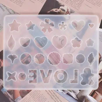 

Flower Heart Round Letters Pendant Silicone Resin Mold Resin Epoxy Jewelry Tools M0XF