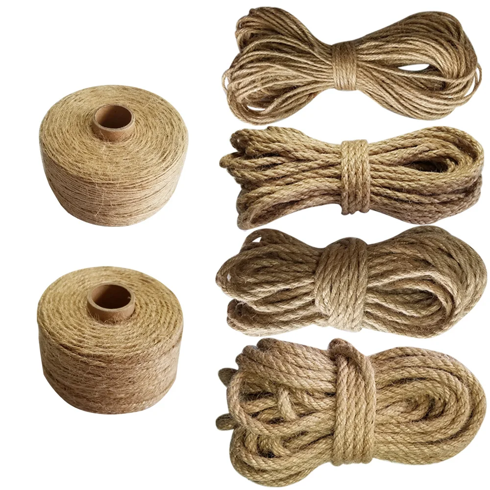Natural Jute thread rope twine macrame cords for decoration handmade DIY