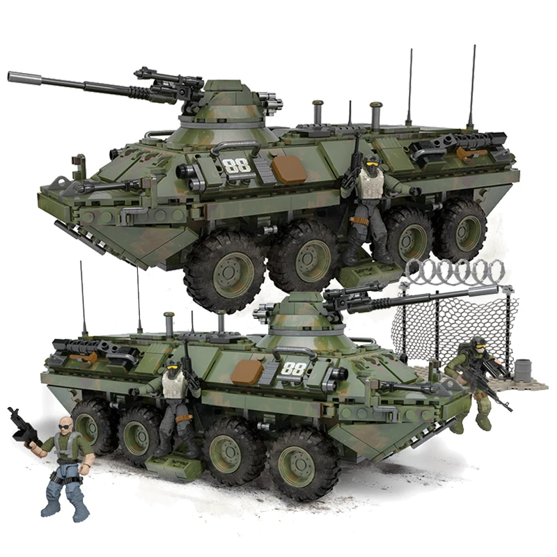Building Blocks Military Army Vehicle Toys 1036PCS Details about   Stryker Armored Vehicle IFV 