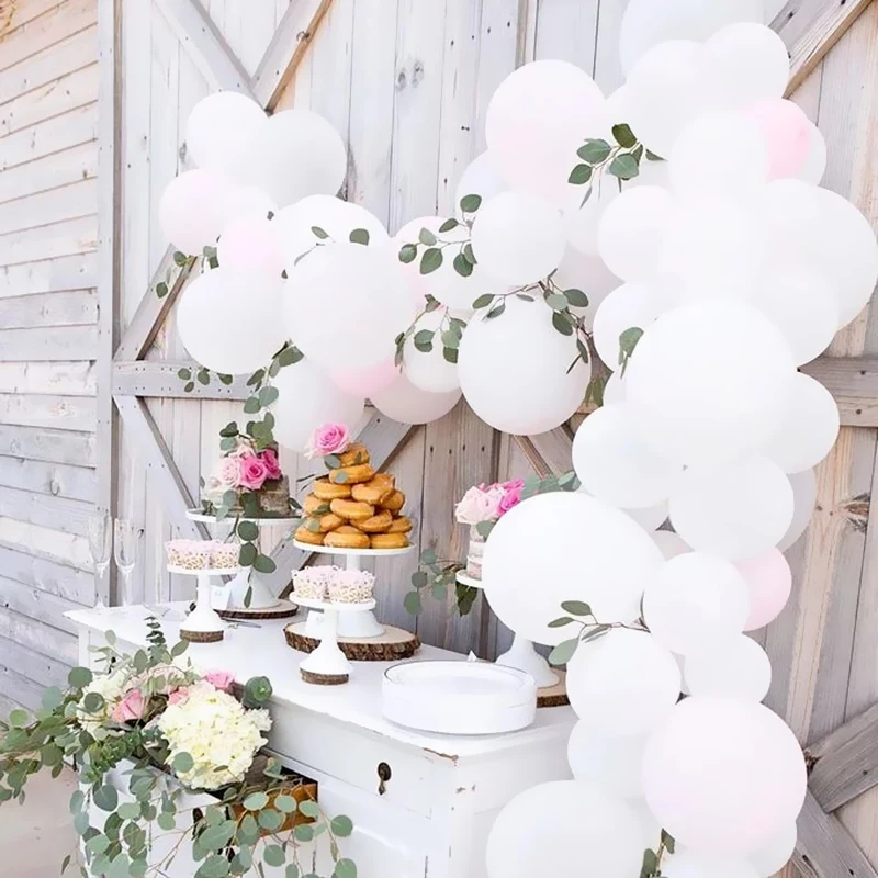 5/12/18/36inch Big White Round Macaron Latex Helium Balloons Wedding decoration birthday party Pure White balloon images - 6