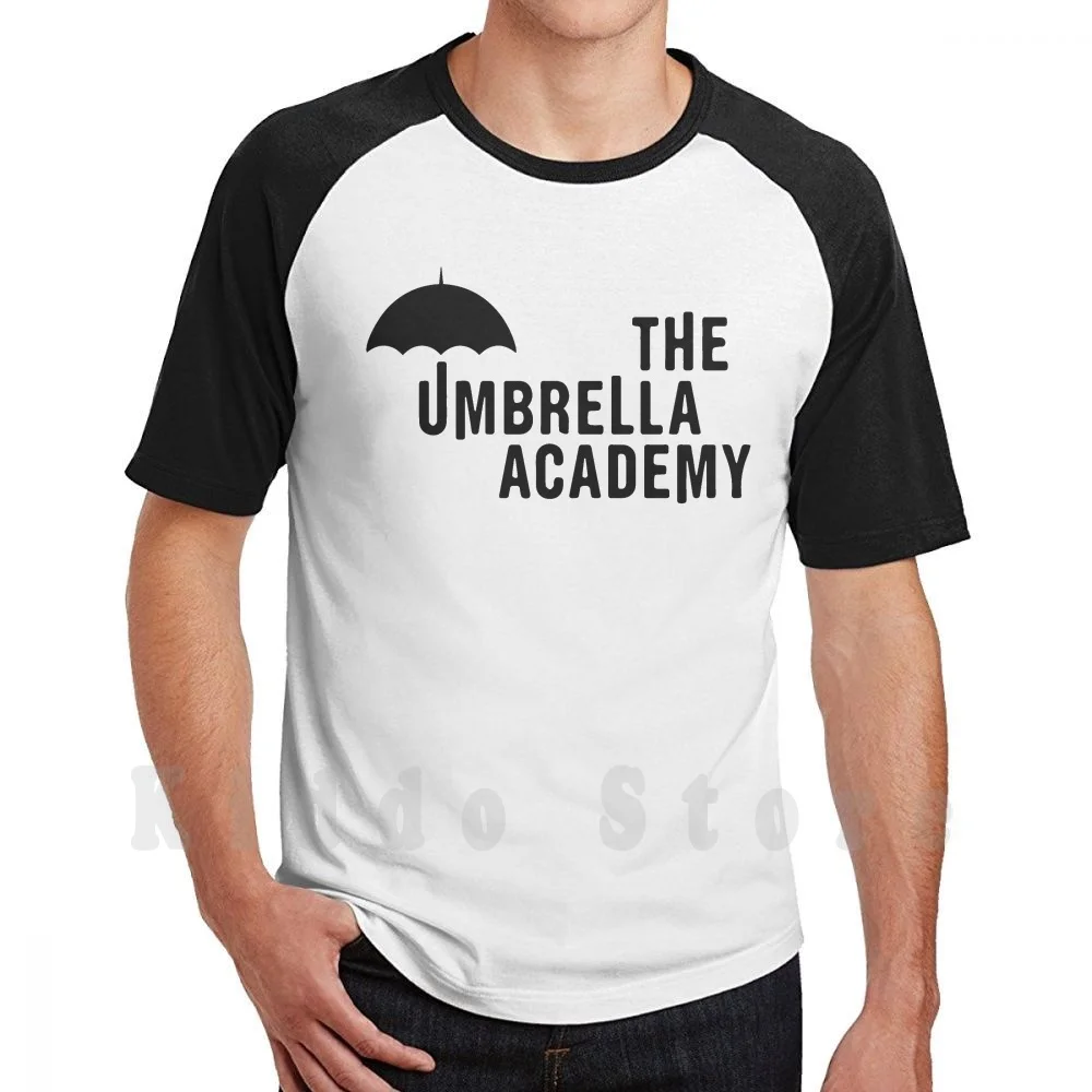 The Umbrella Academy-Maglietta Nera Fai Da Te Big Size 100% Cotone Ombrello Academy The Umbrella Academy Umbrella Academy Netflix