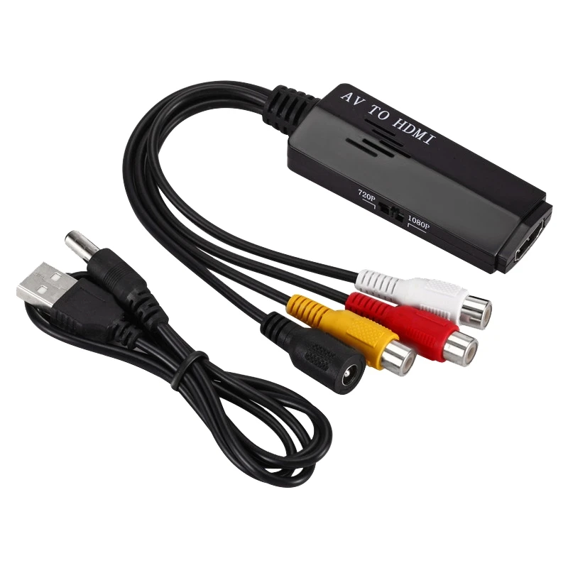 AV в HDMI адаптер конвертер с USB кабель для зарядки CVBS видео 1080P композитный o
