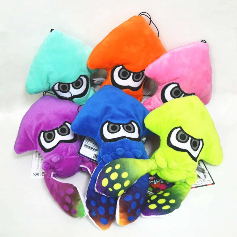 6 цветов 10 ''25 см Splatoon чернильные плюшевый кальмар игрушки куклы для детей подарок