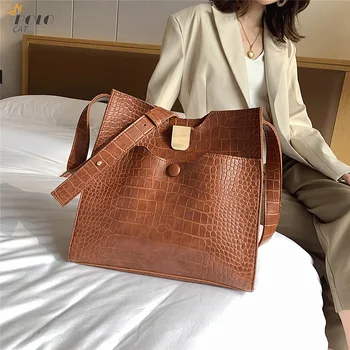 

Women's Composite Bag Large Casual Tote Handbag Shoulder Bag Fashion Stone Pattern Female Leather Handbags Luxury Lady Hand Bags