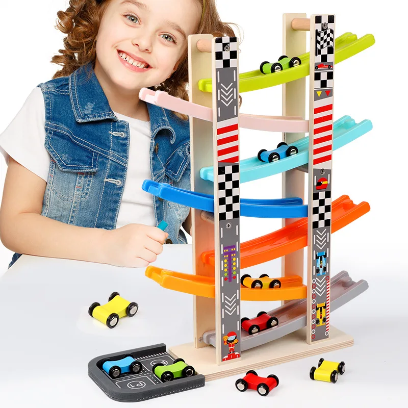 

Wooden Small Car Inertia Rapid Coaster Seven Layer hua xiang che Parking Lot Camera Track Eye Tracking