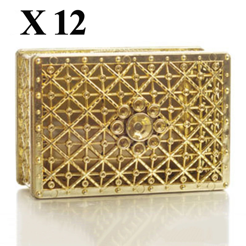 

12PCS Rectangular Plastic Candy Box Case Hollow Type Wedding Favor Party Gift boite cadeau gift box packaging ozdoby swiateczne