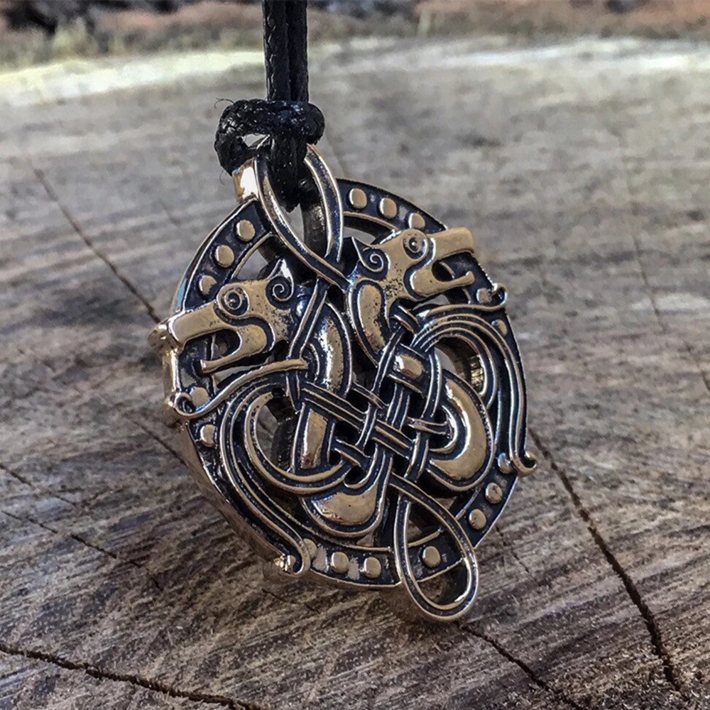 EYHIMD винтажное бронзовое ожерелье с кулоном викинга норвежский амулет ювелирные изделия