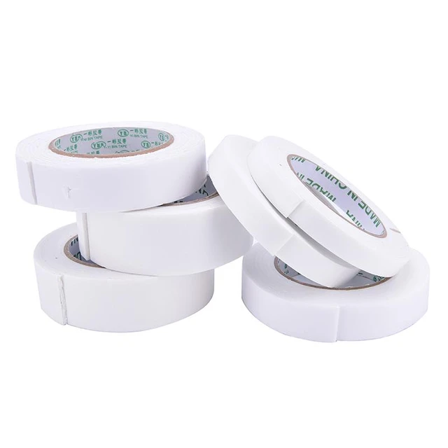 1roll white strong double sided sticky tape foam double faced adhesive  craft Hoge-Lijm Katoen Double-zijdig Tape Dropshipping - AliExpress