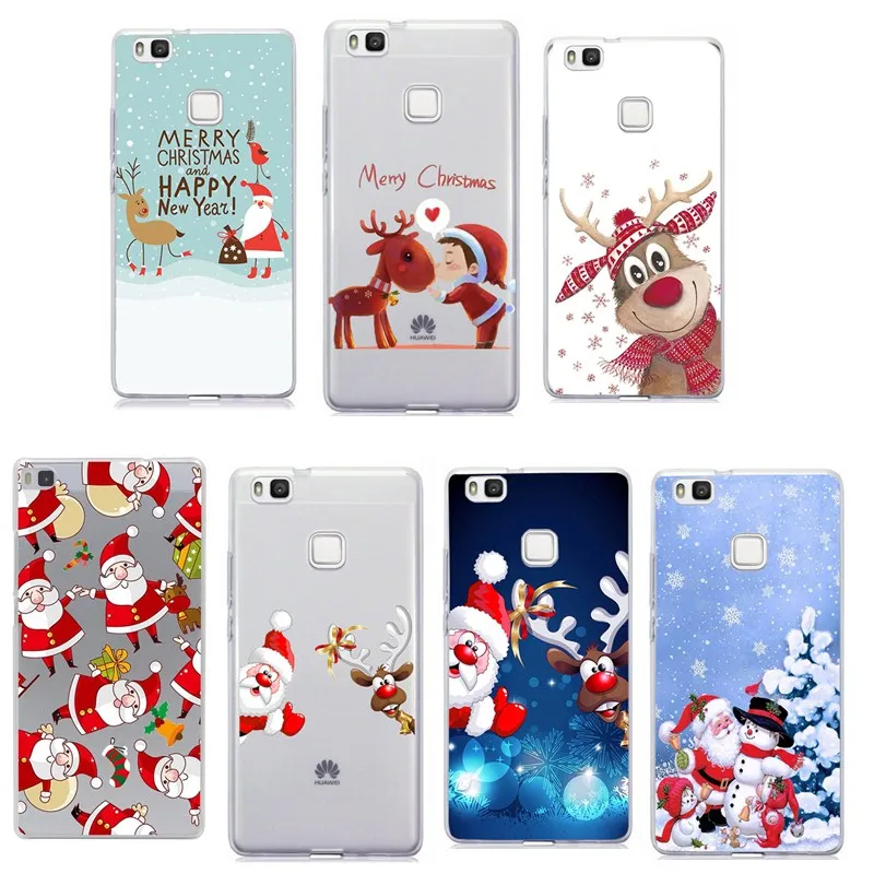 Christmas gift Cover Case For Huawei P20 Lite Santa Claus Elk Soft TPU Mate 10 P10 P8 P9 lite 2017 Honor 9 P Smart |
