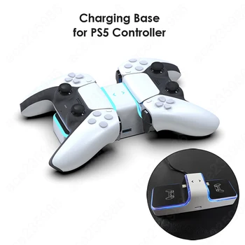 

For PS5 Controller Charger Dual USB C Charging Dock Station Stand with USB A Ouput Port for PlayStation 5 DualSense Accessories