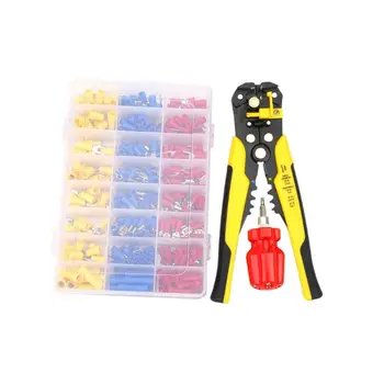 

Crimper Cable Cutter Wire Stripper Crimping Pliers Screwdriver 400pcs Terminals