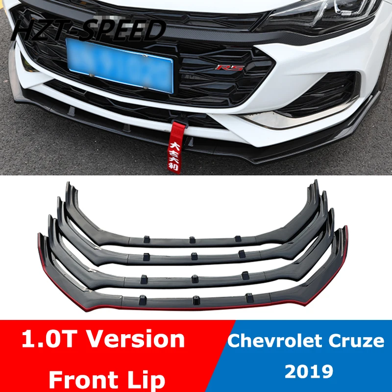 

Carbon Fiber Look ABS Black 3Piece Car Body Kits Splitter Diffuser Front Chin Bumper Lip For Chevrolet Cruze 1.0T Version 2019