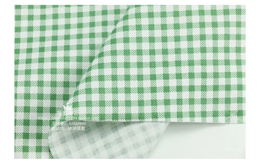 Ткань метров зеленый темно-синий цветок плед полосы хлопок ткани для одежды платья шитье подушки и одеяло кукла ткань DIY Meterial