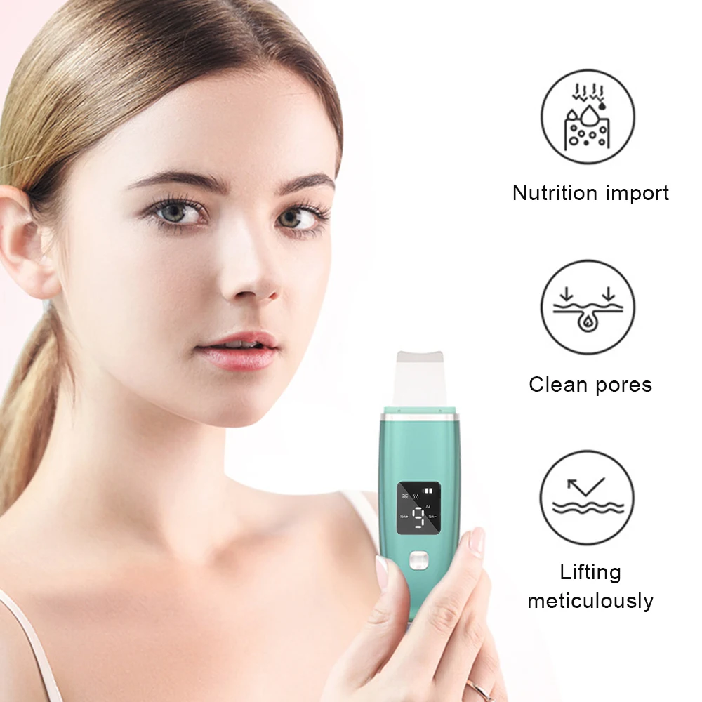 Nettoyeur De Peau à Ultrasons - Spatule Exfoliante Pour Le Visage - Sans Alcool