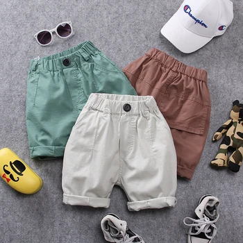 

90-130cm height only pant new 2020 summer boys fashion style handsome cotton short pant kids summer pant