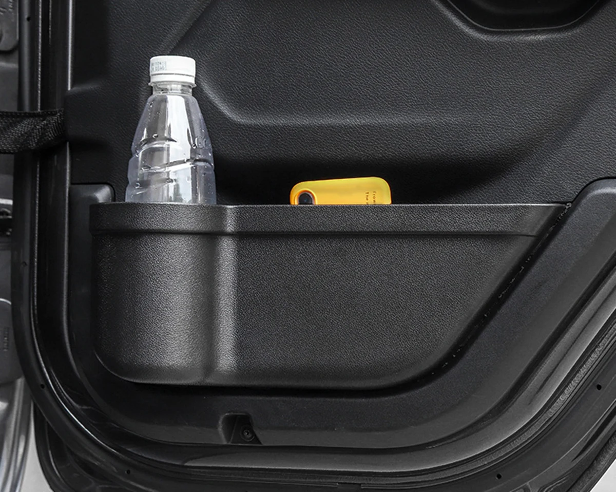 INSAUTO Car Door Pocket Front Door Side Storage for Jeep Wrangler JL JLU 2018 2019 2020 Organizer Grab Cup Holder Only for Front Door Tray Replacement Interior Accessories