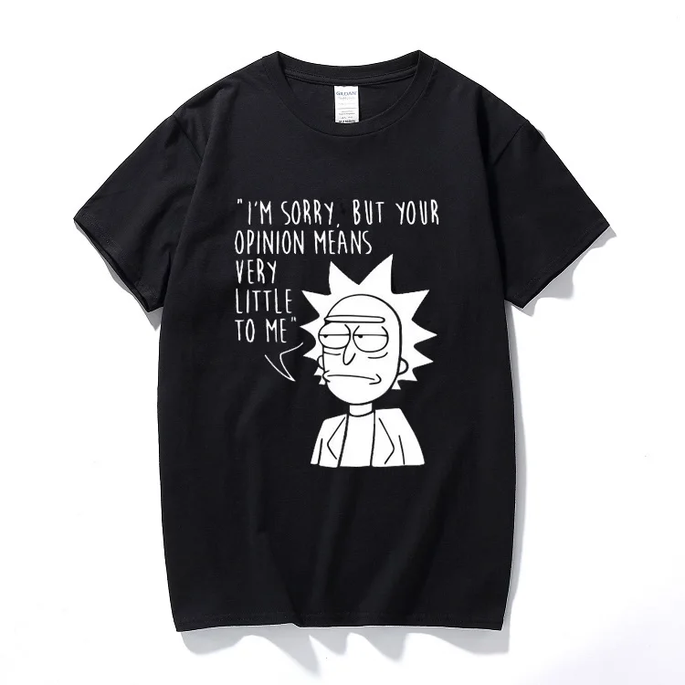 

ricka and morty tshirt Opinion Means Nothing T-Shirt rick y morty funny t shirts clothing camisetas hombre short sleeve t-shirt