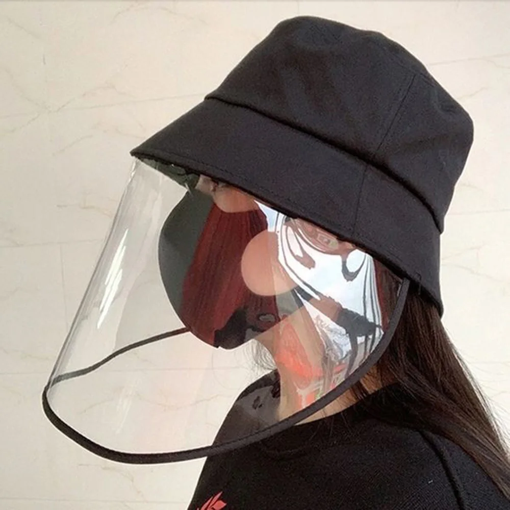 Multi-function Protective Cap Coronary Virus Protective Hat Protective Cap Anti-Saliva Splash Anti-Spitting Mask Face Cover Cap