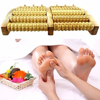

Wooden Foot Massager Promotes Metabolic Stimulation Acupressure Foot Massage Roller Health Care Device 27x19x5cm