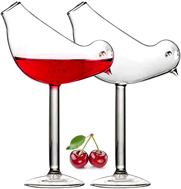 Creative Cocktail Glass - Mushroom/Swan/Rose/Octopus/Bird Design Cocktail Glass, Novelty Drink Cup for KTV Bar Night Party 6