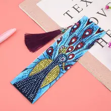 DIY алмазная живопись кожаная Закладка с кисточкой на день рождения Рождественские подарки Алмазная вышивка ремесло книжка с кисточкой метки для книг
