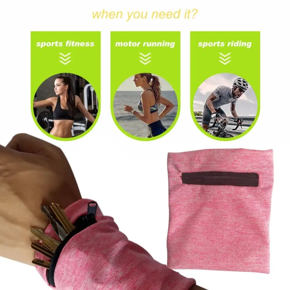 Wrist Wallet Pouch Running Sports Arm Band Bag For MP3 Key Card Storage Case Badminton Basketball Wristband Sweatband | Спорт и