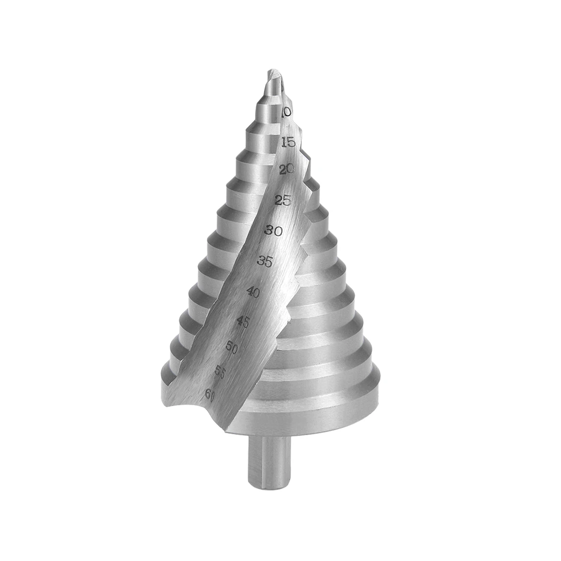 

uxcell Step Drill Bit HSS 4241 6mm to 60mm 12 Sizes Titanium Coated Spiral Flutes Trilateral Shank for Metal Wood Plastic