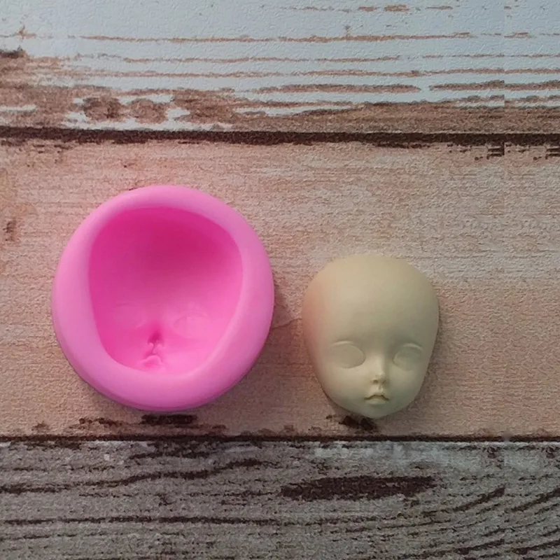 Силиконовая форма 3D детские инструменты для приготовления пищи, поделки для мальчиков, полимерная глина, полимерные формы для девочек, голова помадки, инструмент для украшения торта, 1 шт