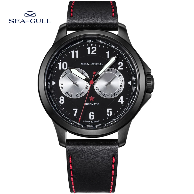 

Seagull Automatic Chinese Military Watch 50m WR Luminous Numerals Black Dial Sea-gull 819.17.5104H 819.97.5103H