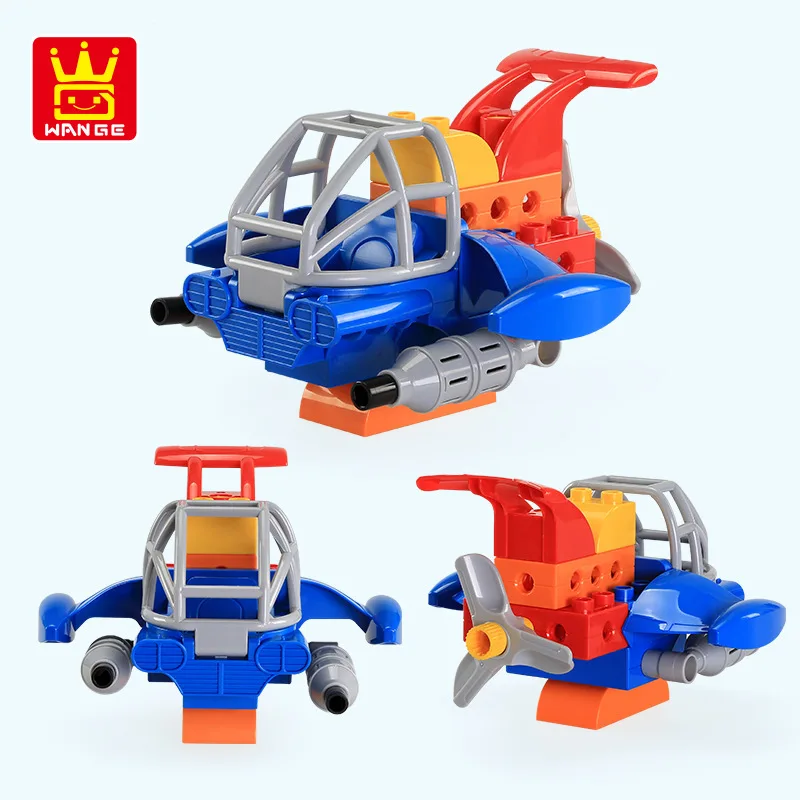 

Fighter Plane Model Boy Educational Play House Early Education Building Blocks Play Wange 230 Large Particles Assembled Fruit Ji