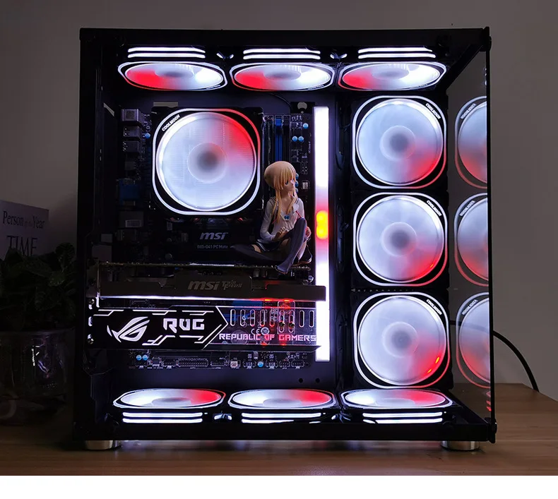 Fans & Coolings Music Control Support RGB Fan 12cm Chassis Case Dor