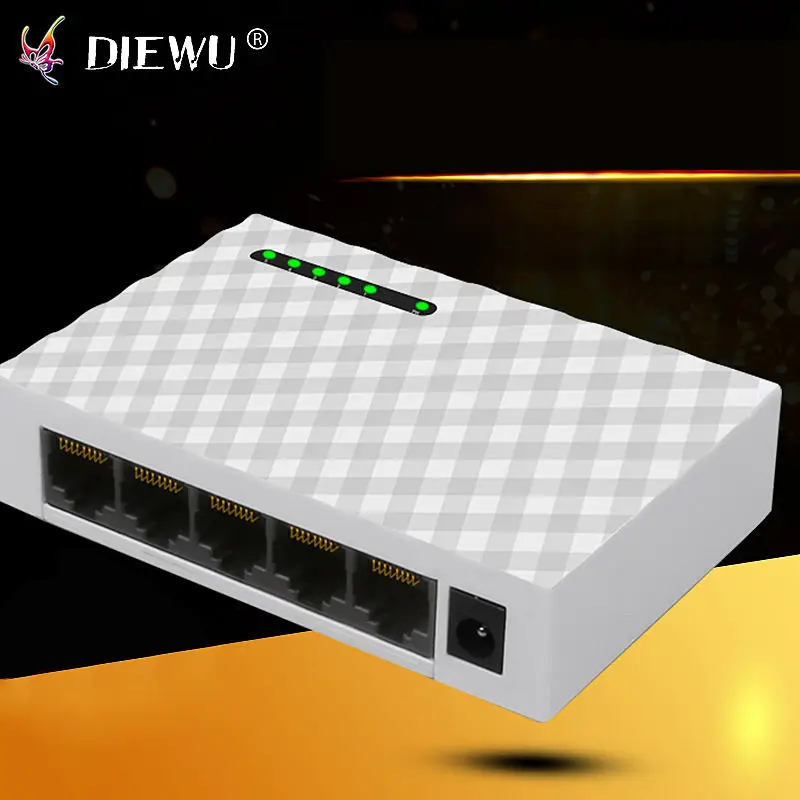 Diewu 5 Порты и разъёмы Gigabit Ethernet сетевой коммутатор Gigabit 10/100/1000 Мбит Настольный концентратор Lan полный/полудуплекс Ethernet управляемый коммутатор(Соединенные Штаты Америки