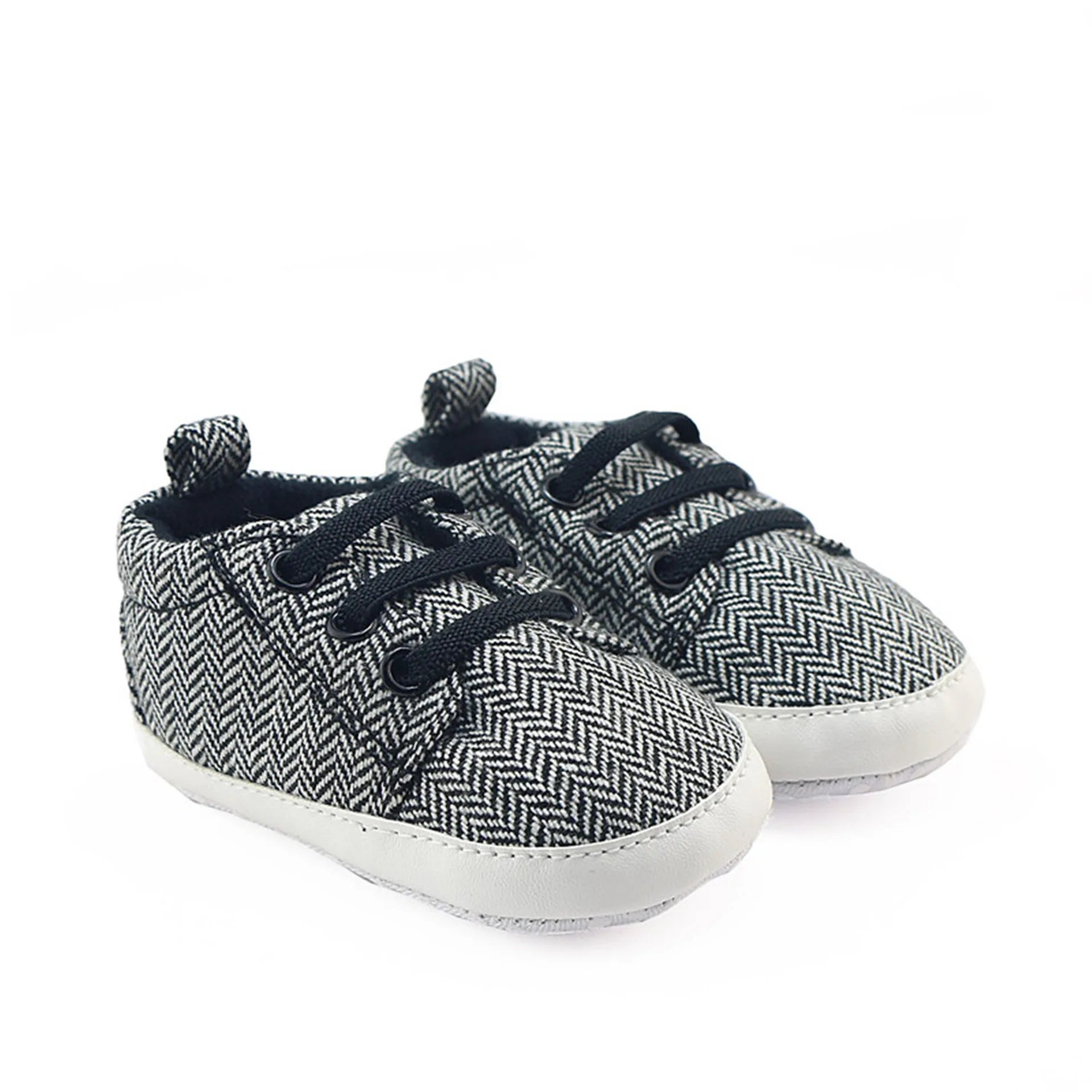 Fashionable casual shoes with soft sole for male baby - Цвет: Серый