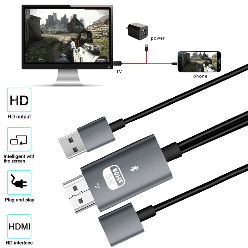 Универсальный USBC Micro-USB к HDMI 4K кабель кабельный адаптер-переходник HDTV Цифровой AV адаптер для samsung простой в использовании FW3