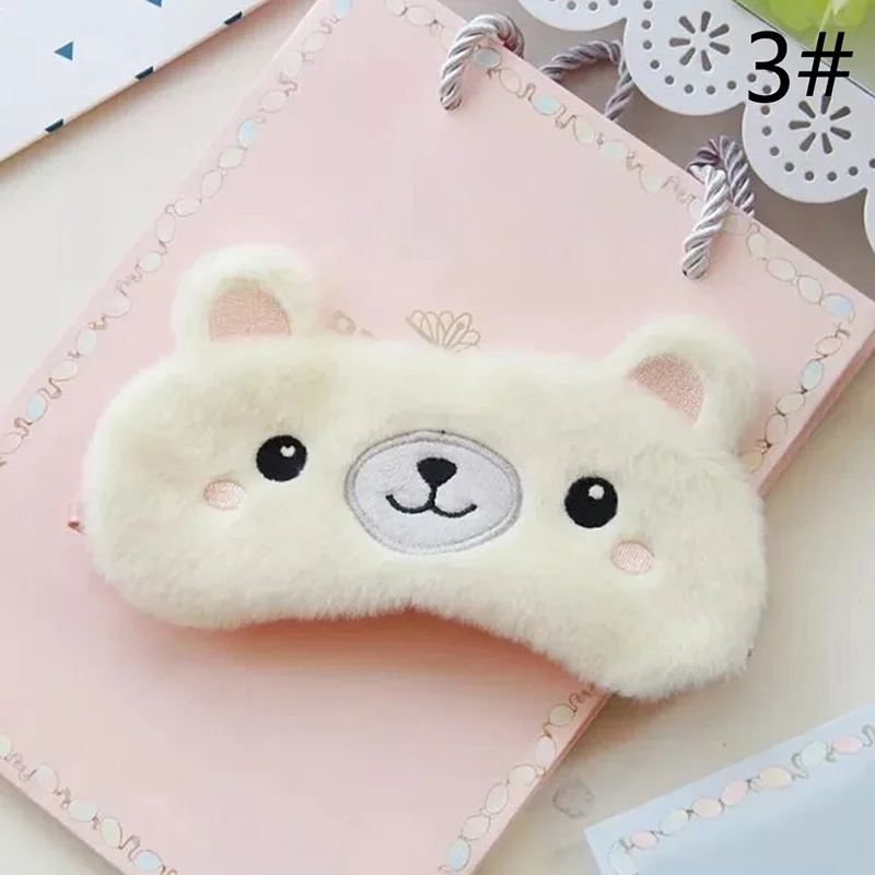 Koala/bunny Cartoon Sleep Eye Mask Nap Plush Eye Shade Bandage Rest Travel Relax Sleeping Aid Blindfold Ice Cover Eye Patch - Цвет: N3