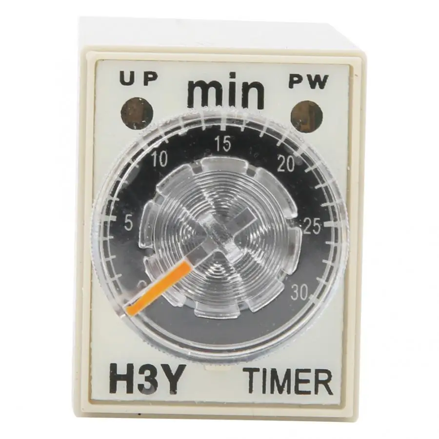 0111ROM H3Y-2 12VDC/24VDC/110VAC/220VAC таймер задержки 8 Pin Реле времени 0 ~ 30 минут циферблат Тип 5A